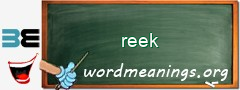 WordMeaning blackboard for reek